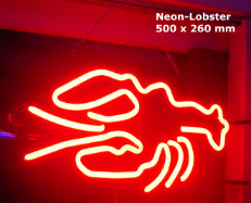 Neonschild, Gastronomie,  Lobster, neonlobster